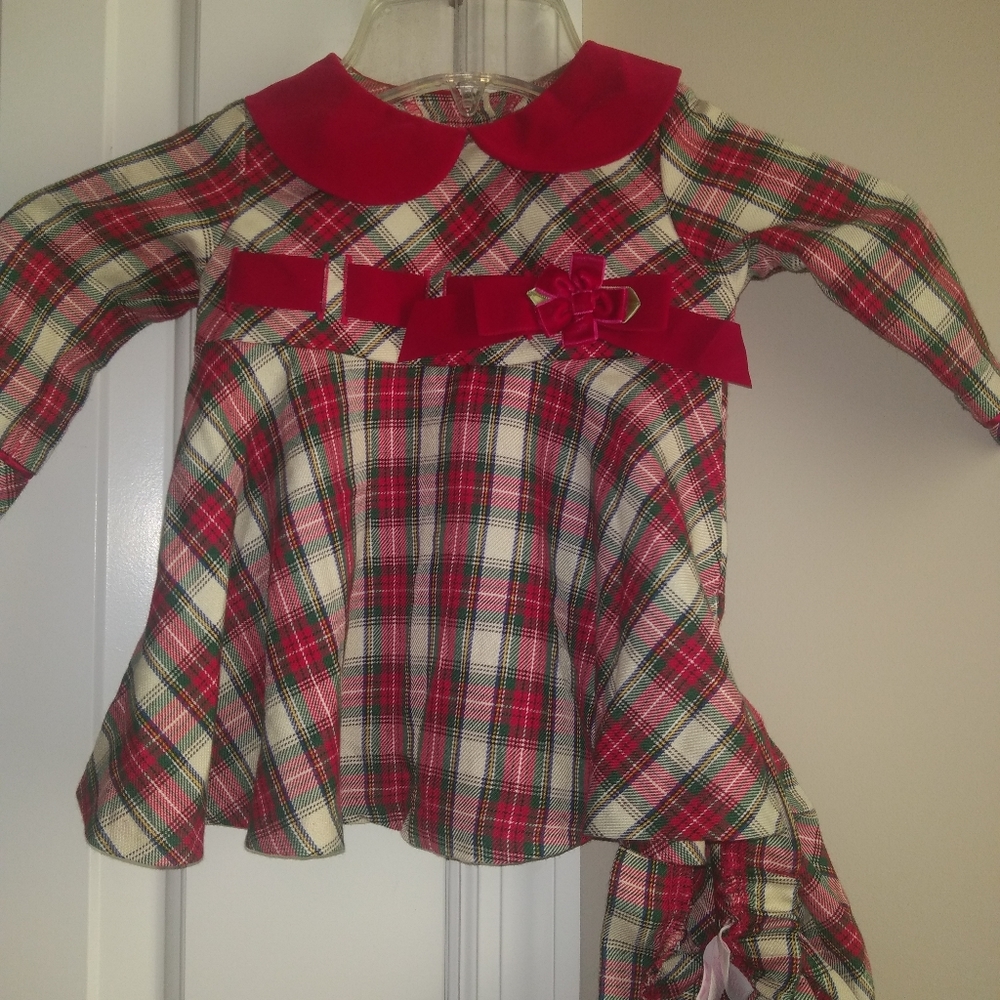 Bonnie Baby red plaid dress